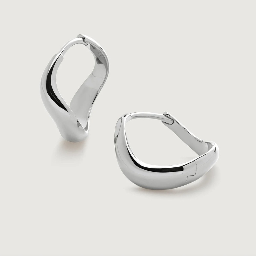 Monica Vinader Swirl Small Hoop Earrings